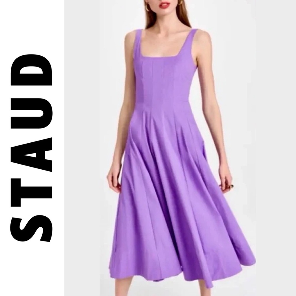 💜 STAUD Wells Dress in Amethyst